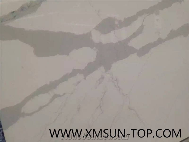 Calacatta Quartz Kitchen Countertop, Quartz Tops, Engineered Quartz Stone Countertop, Calacatus Quartz Stone, Fabrication&Island Top&Bench Top&Custom Countertops