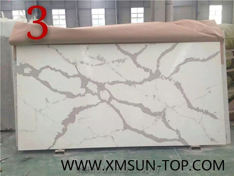 Calacatta Quartz Kitchen Countertop, Quartz Tops, Engineered Quartz Stone Countertop, Calacatus Quartz Stone, Fabrication&Island Top&Bench Top&Custom Countertops