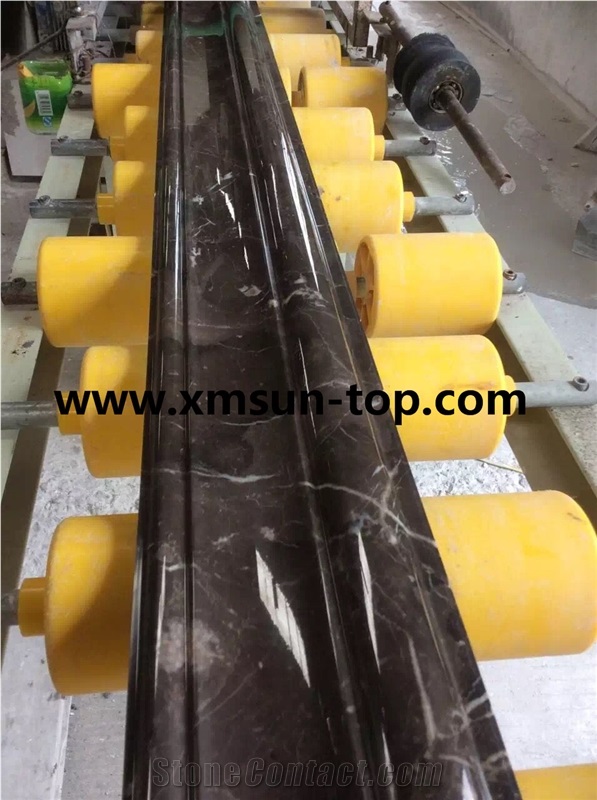 China Dark Emperador Marble Molding & Border, Dark Brown Marble Skirting, Wall Skirt, Border Decos, Interior Decoration