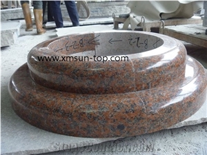 China G562 Granite Column&Pillar, Fengye Hong, Chinese Capao Bonito, Maple Red Column Base, Polished Red Granite Pedestal Columns