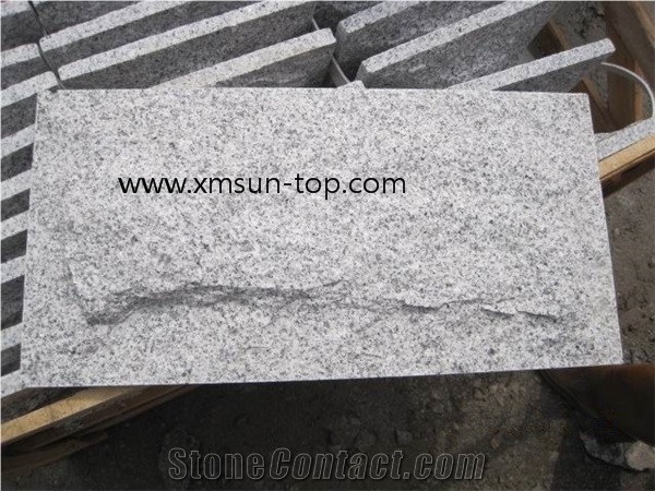 China G603 Granite Mushroom Stones, Sesame White Mushroom Tiles, Split Stones, Mushroom Wall Cladding, Bianco Crystal Mushroom Stone, Bacuo White, Granite Mushroom Wall Covering