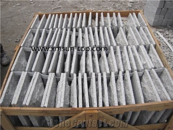 China G603 Granite Mushroom Stones, Sesame White Mushroom Tiles, Split Stones, Mushroom Wall Cladding, Bianco Crystal Mushroom Stone, Bacuo White, Granite Mushroom Wall Covering