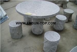 China Grey Granite Bench/G603 Granite Table/Round Stone Table/Round Stone Bench/ Exterior Furniture/Stone Garden Tables/Outdoor Chairs/Street Furniture/Landscaping Stone China Grey Granite Bench/G603 Granite Table/Round Stone Table/Round Stone Bench/ Exterior Furniture/Stone Garden Tables/Outdoor Chairs/Street Furniture/Landscaping Stone