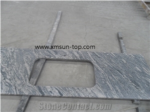 China Juparana Grey Granite Countertop, Multicolour Grain Granite, G261 Granite Kitchen Counter Top, China Juparana Granite
