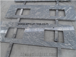 China Juparana Grey Granite Countertop, Multicolour Grain Granite, G261 Granite Kitchen Counter Top, China Juparana Granite