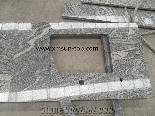 China Juparana Grey Granite Countertop, Multicolour Grain Granite, G261 Granite Kitchen Counter Top, China Juparana Granite