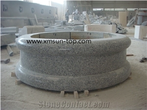 Chinese G439 Granite Column, Big Flower White Architectural Columns, G439 Granite Column Base, Polished Pedestal Columns, Granite Pillar