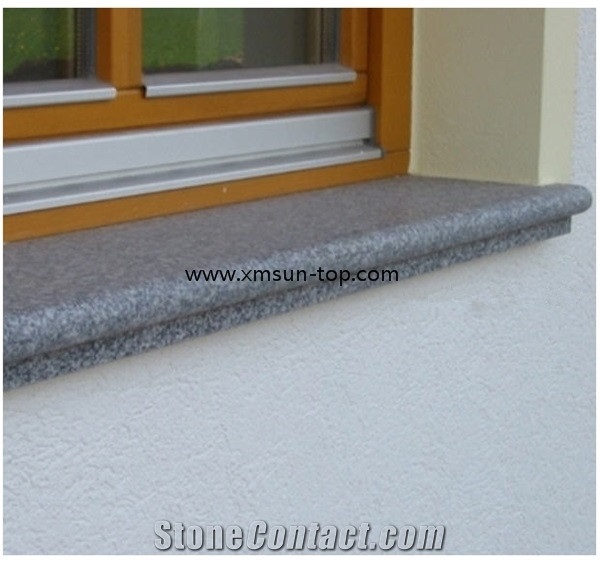 Chinese G603 Granite Window Sills, Window Frame, Sesame White Window Parapets, Crystal Grey Skirting Boards, Interior & Exterior Decoration
