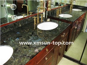 Dark Green Semiprecious Bath Tops/Semi Precious Vanity Tops/Custom Vanity Tops/Bathroom Vanity Tops/Engineered Stone Bathroom/Interior Decoration/Bathroom Countertops