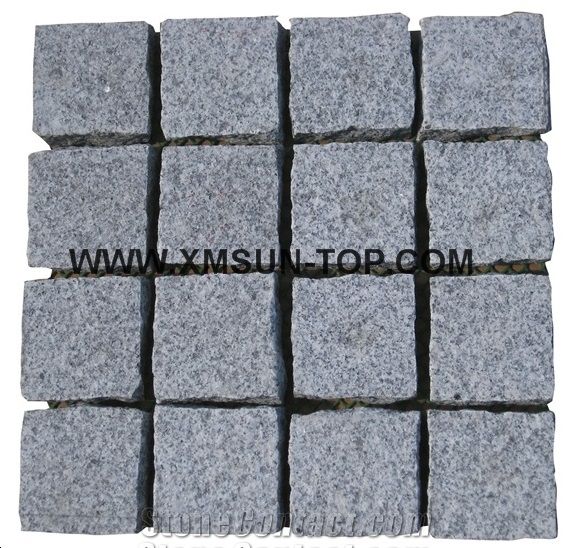 G603 Granite Cube Stone/Bacuo White Granite Floor Covering/Balma Grey Cobble Stone/Sesame White Granite Paving Sets/Ice Cristall Granite Courtyard Road Pavers/China Sardinia Granite Pavers/Bianco Amoy