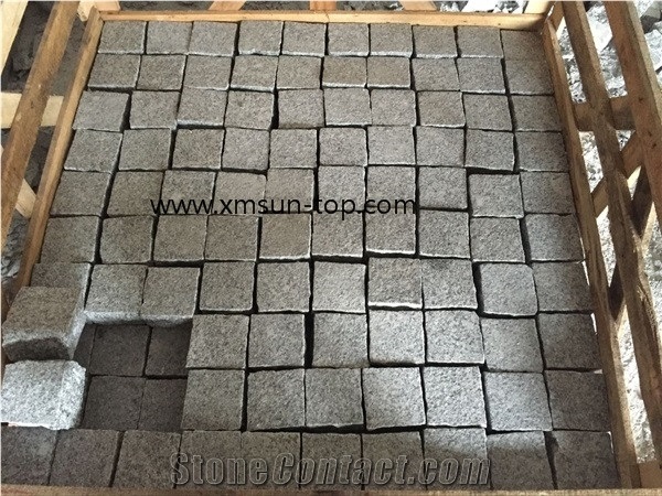 G603 Granite Cube Stone, Sesame White Paver Sets, Bianco Crystal Cube Stone, Padang White Cobble Stone for Garden Paving, Road Paving