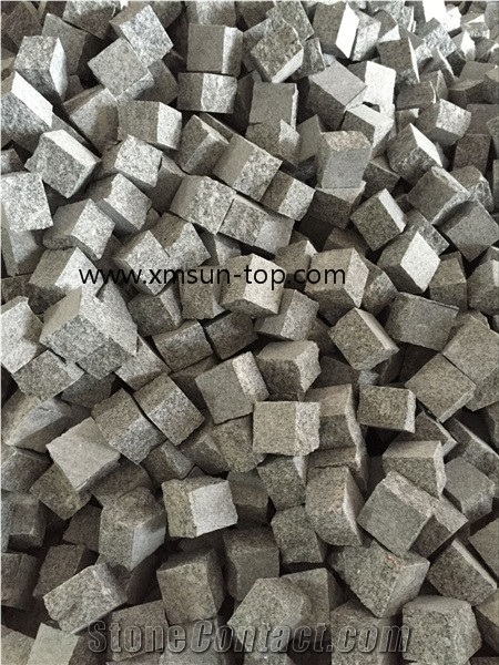 G603 Granite Cube Stone, Sesame White Paver Sets, Bianco Crystal Cube Stone, Padang White Cobble Stone for Garden Paving, Road Paving