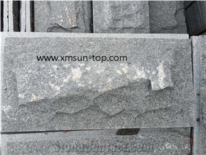 G654 Granite Mushroom Stones, Dark Grey Mushroom Tiles, Split Stones, Mushroom Wall Cladding, China Impala Black Mushroom Stone, Nero Impala China, Granite Mushroom Wall Covering