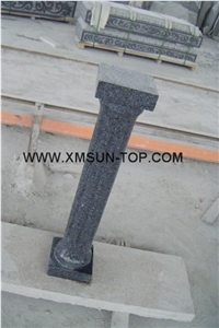 G654 Granite Staircase Rails/Sesame Black Handrail/Charcoal Black Railings/China Impala Granite Balustrades/China Jasberg Granite Baluster/Grey Building Stone