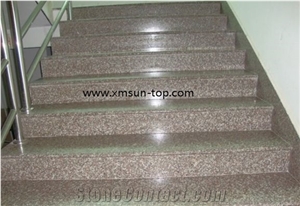 G664 Granite Steps, Polished Granite Stair, Loyuan Red Granite Stair Riser&Stair Treads, Luoyuan Bainbrook Brown Granite Steps &Staircase G664 Granite Steps, Polished Granite Stair, Loyuan Red Granite Stair Riser&Stair Treads, Luoyuan Bainbrook Brown Granite Steps &Staircase
