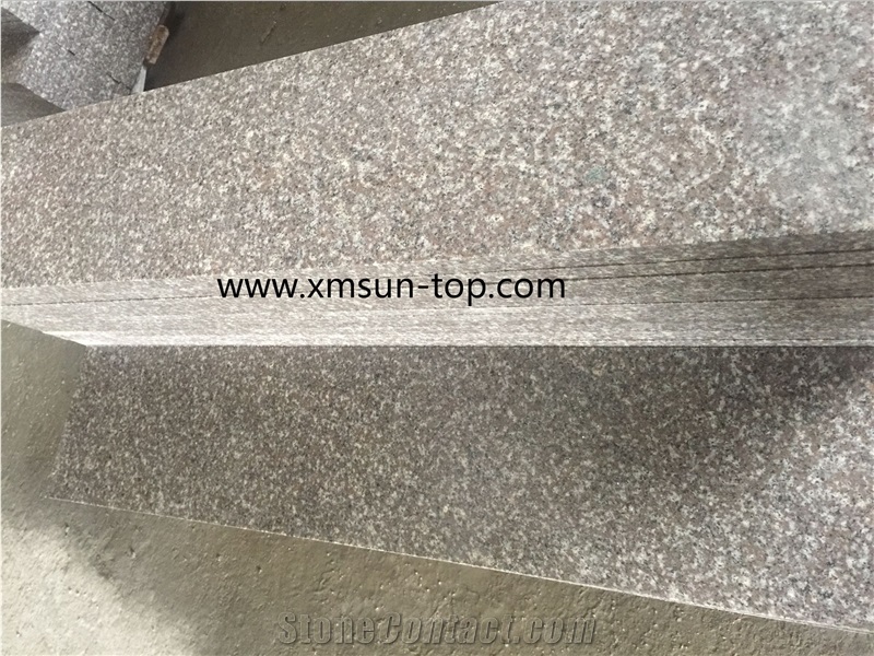 G664 Granite Steps, Polished Granite Stair, Loyuan Red Granite Stair Riser&Stair Treads, Luoyuan Bainbrook Brown Granite Steps &Staircase