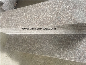 G664 Granite Steps, Polished Granite Stair, Loyuan Red Granite Stair Riser&Stair Treads, Luoyuan Bainbrook Brown Granite Steps &Staircase