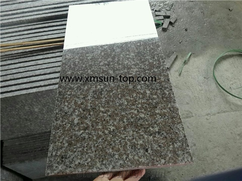G664 Granite Steps, Polished Granite Stair, Loyuan Red Granite Stair Riser&Stair Treads, Luoyuan Bainbrook Brown Granite Steps &Staircase