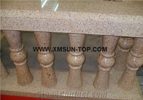 G682 Granite Balustrades/Giallo Rusty Granite Baluster/Giallo Fantasia Granite Railings/Golden Peach Granite Handrail/Dawa Yellow Granite Staircase Rails/Ming Gold Granite Building Stone