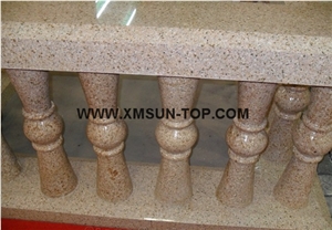 G682 Granite Balustrades/Giallo Rusty Granite Baluster/Giallo Fantasia Granite Railings/Golden Peach Granite Handrail/Dawa Yellow Granite Staircase Rails/Ming Gold Granite Building Stone