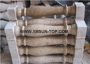 G682 Granite Balustrades/Giallo Rusty Granite Baluster/Giallo Fantasia Granite Railings/Golden Peach Granite Handrail/Dawa Yellow Granite Staircase Rails/Ming Gold Granite Building Stone
