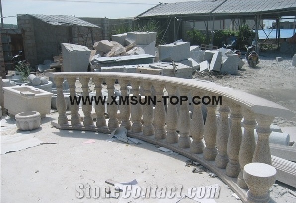 G682 Granite Balustrades/Rusty Yellow Granite Baluster/Desert Gold Granite Railings/Gold Leaf China Granite Staircase Rails/Golden Cristal Granite/Palace Sand Granite/Padang Giallo Granite