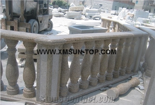 G682 Granite Balustrades/Rusty Yellow Granite Baluster/Desert Gold Granite Railings/Gold Leaf China Granite Staircase Rails/Golden Cristal Granite/Palace Sand Granite/Padang Giallo Granite