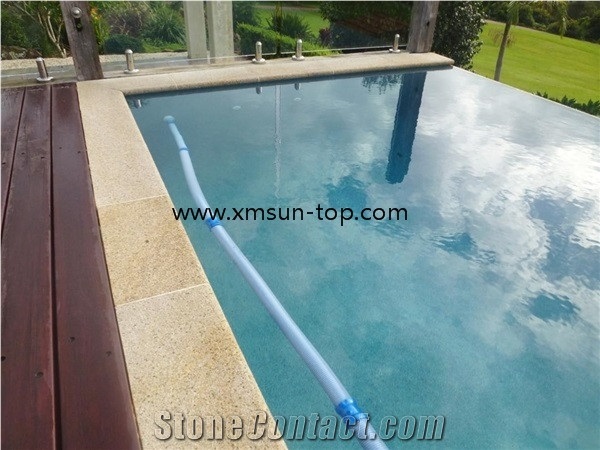G682 Granite Pool Coping, Golden Granite Pool Coping Tiles, Rust Yellow, Sunset Gold Paving Tiles, Cut to Size, Giallo Yellow Pool Pavers, Swimming Pool