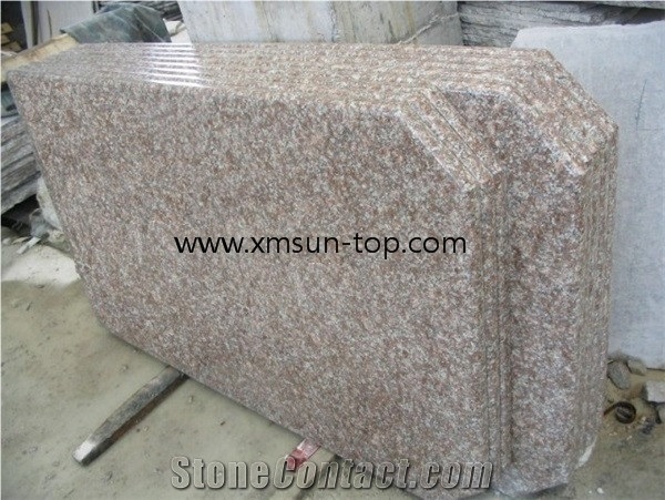 G687 Granite Countertop, Peach Blossom Red Granite, Bevelled Counntertops, Gutian Peach Flower Red Island Top, Custom Countertop, Red Granite Bench Tops, Worktop