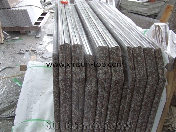 G687 Granite Countertop, Peach Blossom Red Granite, Bevelled Counntertops, Gutian Peach Flower Red Island Top, Custom Countertop, Red Granite Bench Tops, Worktop