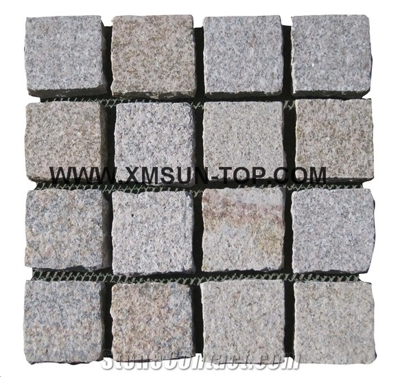 Golden Yellow Granite Cube Stone/Giallo Rusty Granite Cobble Stone/Padang Golden Leaf Granite Paving Sets/Golden Peach Floor Covering/Golden Sand Granite Courtyard Road Pavers/Giallo Padang Granite