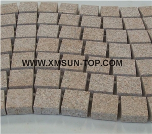 Golden Yellow Granite Cube Stone/Giallo Rusty Granite Cobble Stone/Padang Golden Leaf Granite Paving Sets/Golden Peach Floor Covering/Golden Sand Granite Courtyard Road Pavers/Giallo Padang Granite