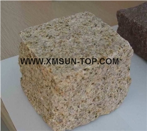 Golden Yellow Granite Cube Stone/Giallo Rusty Granite Cobble Stone/Padang Golden Leaf Granite Paving Sets/Golden Peach Floor Covering/Golden Sand Granite Courtyard Road Pavers/Giallo Padang Granite