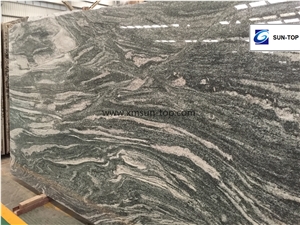 Green San Francisco Granite Slabs&Tiles, Verde San Francisco, Brazil Juparana, Verde Candeias, Verde San Francisco Granite Polished Slabs for Wall & Floor Covering, Interior Decoration