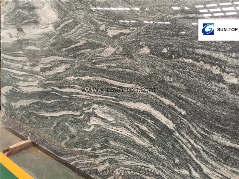 Green San Francisco Granite Slabs&Tiles, Verde San Francisco, Brazil Juparana, Verde Candeias, Verde San Francisco Granite Polished Slabs for Wall & Floor Covering, Interior Decoration