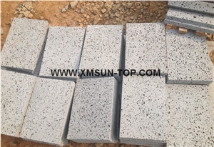 Grey Lava Stone Cube Stone/Grey Basalt Cobble Stone/China Grey Lava Stone Paving Sets/Natural Stone Floor Covering/Courtyard Road Pavers/Landcaping Stone