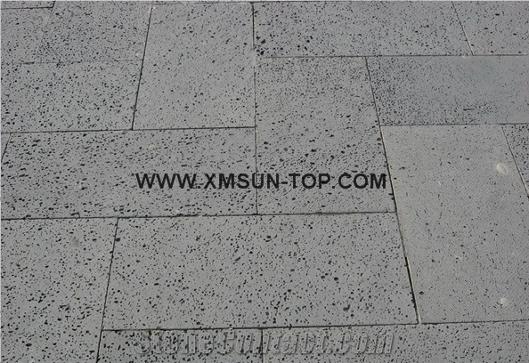Grey Lava Stone Cube Stone/Grey Basalt Cobble Stone/China Grey Lava Stone Paving Sets/Natural Stone Floor Covering/Courtyard Road Pavers/Landcaping Stone
