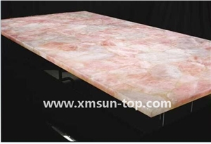 Light Pink Semi Precious Stone Table Top Design/Pink Semiprecious Stone Reception Counter/Pink Stone Reception Desk/Semi-Precious Work Tops/Pink Stone Inlayed Tabletops/Square Table Tops Light Pink Semi Precious Stone Table Top Design/Pink Semiprecious Stone Reception Counter/Pink Stone Reception Desk/Semi-Precious Work Tops/Pink Stone Inlayed Tabletops/Square Table Tops