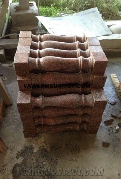 Maple Leaf Staircase Rails/G651 Granite Handrail/Chinese Capao Bonito Granite Railings/Cenxi Hong Granite Staircase Rails/Feng Ye Red Granite Baluster/Natural Stone Railings