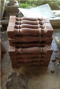 Maple Leaf Staircase Rails/G651 Granite Handrail/Chinese Capao Bonito Granite Railings/Cenxi Hong Granite Staircase Rails/Feng Ye Red Granite Baluster/Natural Stone Railings