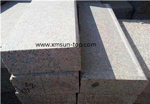 Maple Red Granite Kerbstone, G562 Granite Kerbs, Maple Leaf Red, Crown Red, Copperstone, Chinese Capao Bonito Curbstone, Side Stone, Red Granite Kerbstone for Outside Road Project