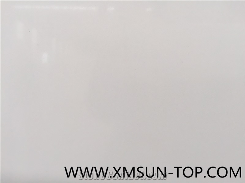 Pure White Quartz Kitchen Countertop, Artificial Quartz Tops, Engineered Quartz Stone Countertop, Snow White Fabrication&Island Top&Bench Top&Custom Countertops