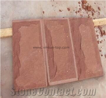 Red Sandstone Mushroom Stone, Building Stone, Chinese Natural Sandstone Mushroomed Wall Cladding