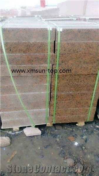 Tianshan Red Granite Kerbstone, Red Granite Kerbstone, G6520 Granite Curbstone, Tianshan Red Side Stone, China Red Granite Kerbs for Outside Road Project