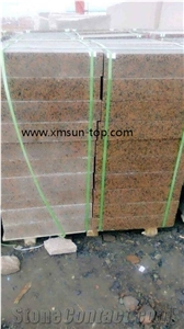 Tianshan Red Granite Kerbstone, Red Granite Kerbstone, G6520 Granite Curbstone, Tianshan Red Side Stone, China Red Granite Kerbs for Outside Road Project