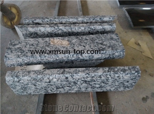 Tiger White Granite Skirting, Spray White Granite Polished Molding ＆ Border, Sea Wave White Granite, Spoondrift White Granite, Breaking Waves Pencil Liners, Silvery Grey Interior Stone, Skirting, Bord
