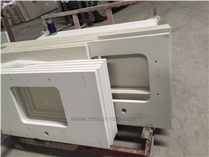 White Quartz Kitchen Countertop, Artificial Quartz Tops, Engineered Quartz Stone Countertop, White Sparkle, Fabrication&Island Top&Bench Top&Custom Countertops