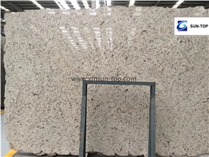 White Rose Granite Tiles&Slabs, White Icarai, Ouro Branco, Cotton White Granite Slab, Brazil White Granite, Light Color Granite Gangsaw Big Slab&Tile for Wall & Floor Covering, Interior Decoration