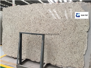 White Rose Granite Tiles&Slabs, White Icarai, Ouro Branco, Cotton White Granite Slab, Brazil White Granite, Light Color Granite Gangsaw Big Slab&Tile for Wall & Floor Covering, Interior Decoration