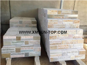 Yellow Cultured Stone Wall Tile/Cultured Stone Walling/Light Yellow Building Stone/Exterior Decoration/Stone Wall Cladding